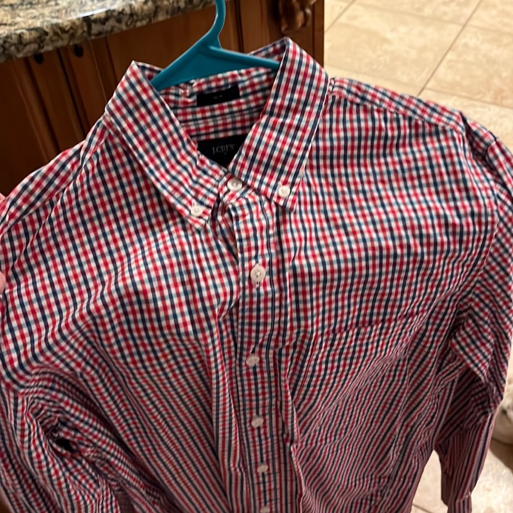 JCrew Checked Long Sleeve Dress Shirt